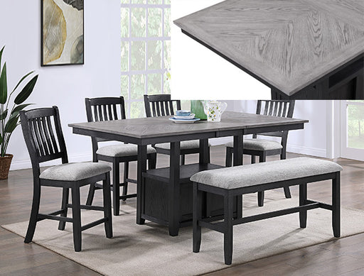 BUFORD COUNTER HEIGHT DINING SET LIGHT GREY