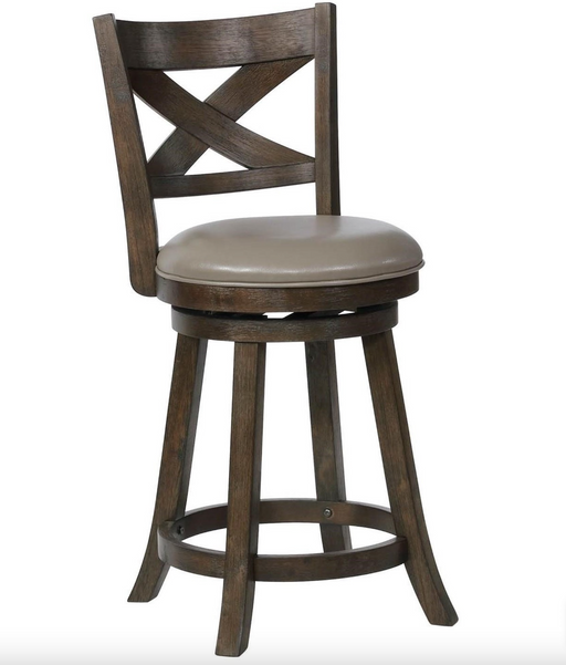 KIPPER  Swivel Counter Height Stool with Upholstered Seat