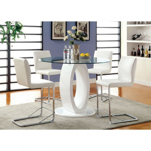 LODIA ROUND COUNTER HT. DINING SET