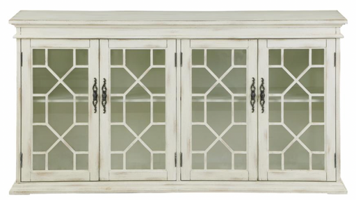 4-door Accent Cabinet with Adjustable Shelves White