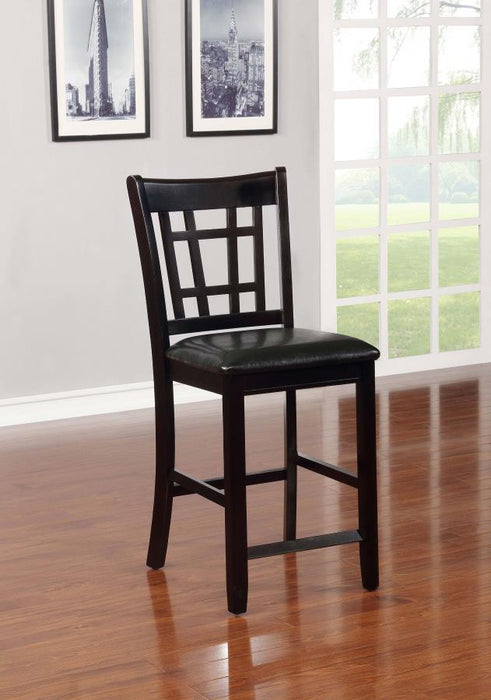 Lavon Transitional Espresso Counter-Height Chair - Set of 2
