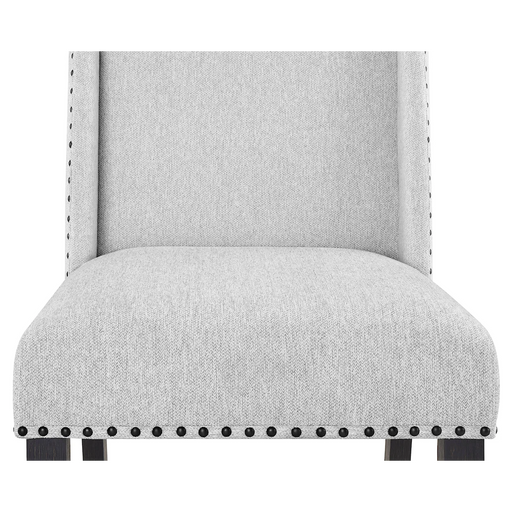 Vance Transitional Upholstered Side Chair with Nailhead Trim Dove Grey