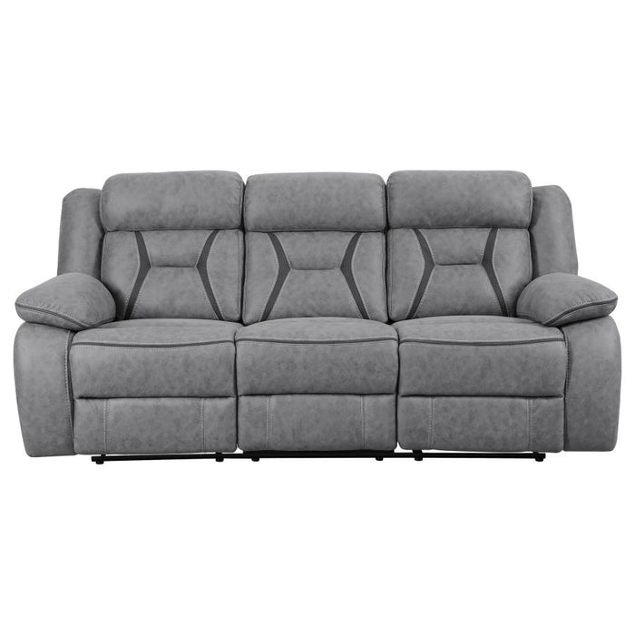 Higgins Pillow Top Arm Upholstered Motion Sofa Grey