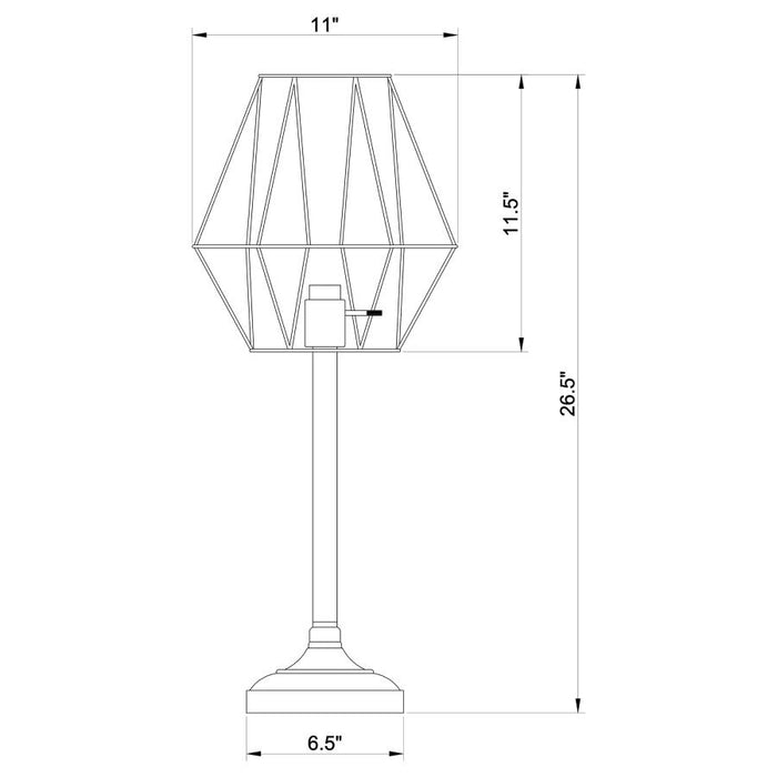 Mariya Metal Open Shade Table Lamp Black