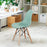 2 Pieces Modern Plastic Hollow Chair Set with Wood Leg