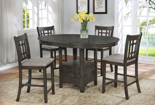 HARTWELL GREY 5 PIECE COUNTER HEIGHT DINING SET