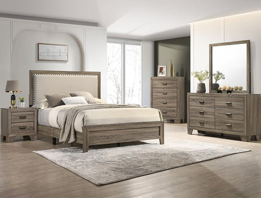 Millie Upholstered Greyish Brown Bedroom Collection