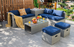 8 Pieces Patio Rattan Furniture Set with Storage Waterproof Cover and Cushion