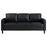 Ruth 3-piece Upholstered Track Arm Sofa Set Black