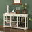 58 Inch Retro Console Table with 3 Drawers and Open Shelves Rectangular Entryway Table