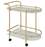 Desiree 2-Tier Bar Cart With Casters Gold