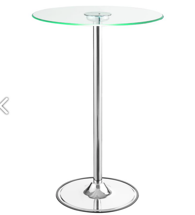 Thea LED Bar Table Chrome and Clear
