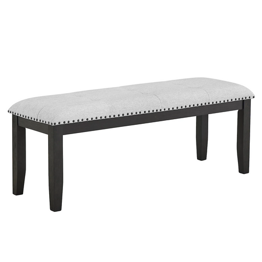 Vance Transitional Upholstered Dining Bench with Nailhead Trim