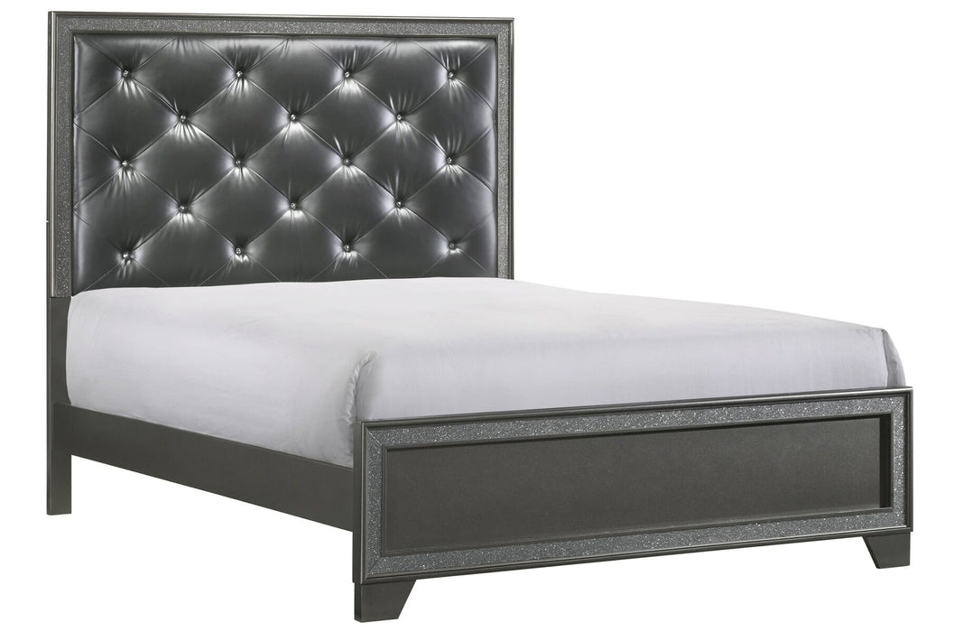 Kaia Gray Panel Bed