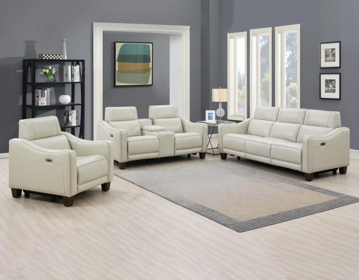 Giorno 3-Piece Leather Reclining Upholstery Set (Sofa, Loveseat and Recliner)