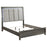 Kieran Panel Bed with Upholstered LED Headboard Grey