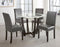Verano 5 Piece Set (Glass Top Table & 4 Black Side Chairs)