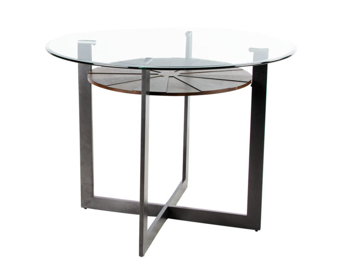 Olson 48-inch Counter Glass Top Table