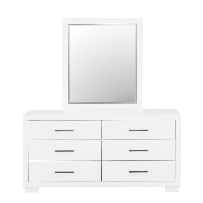Jessica Rectangular Dresser Mirror White