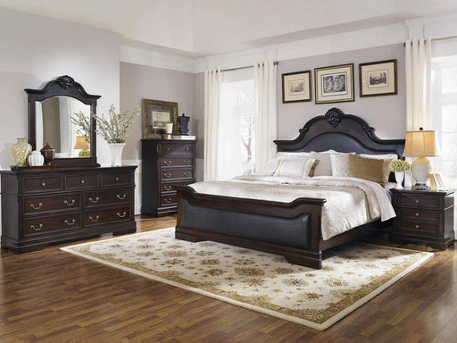 Cambridge Panel Bed Cappuccino and Brown