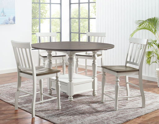 Joanna 5 Piece Drop-leaf Counter Set (Counter Table & 4 Counter Chairs)