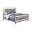 Leighton Panel Bed with Mirrored Accents Mercury Metallic