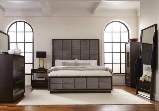 Durango 5-piece Panel Bedroom Set Grey and Smoked Peppercorn