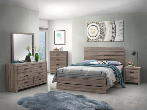 Brantford 5-piece Panel Bedroom Set Barrel Oak