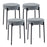 Bar Stools Set of 4 Upholstered Kitchen Stools with Foot Pads