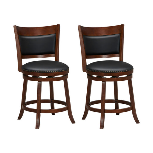 Swivel Bar Stools Set of 2 with 20 Inch Wider Cushioned Seat
