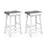 2 Pieces 26/31.5 Inch Upholstered Saddle Barstools with Padded Cushions