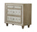 Antonella 3-drawer Upholstered Nightstand Ivory and Camel