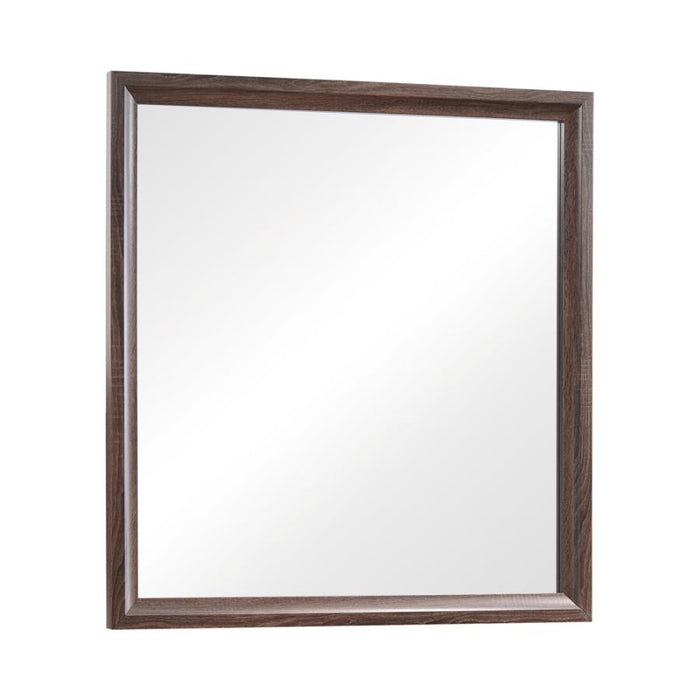 Brandon Framed Dresser Mirror Medium Warm Brown