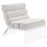 Serreta Boucle Upholstered Armless Accent Chair With Clear Acrylic Frame