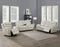 Duval Ivory 3-Piece Dual-Power Leather Reclining Set (Sofa, Loveseat & Chair)