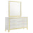 Lucia 6-Drawer Bedroom Dresser With Mirror White