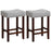 Set of 2 24 Inch Bar Stool with Curved Seat Cushions