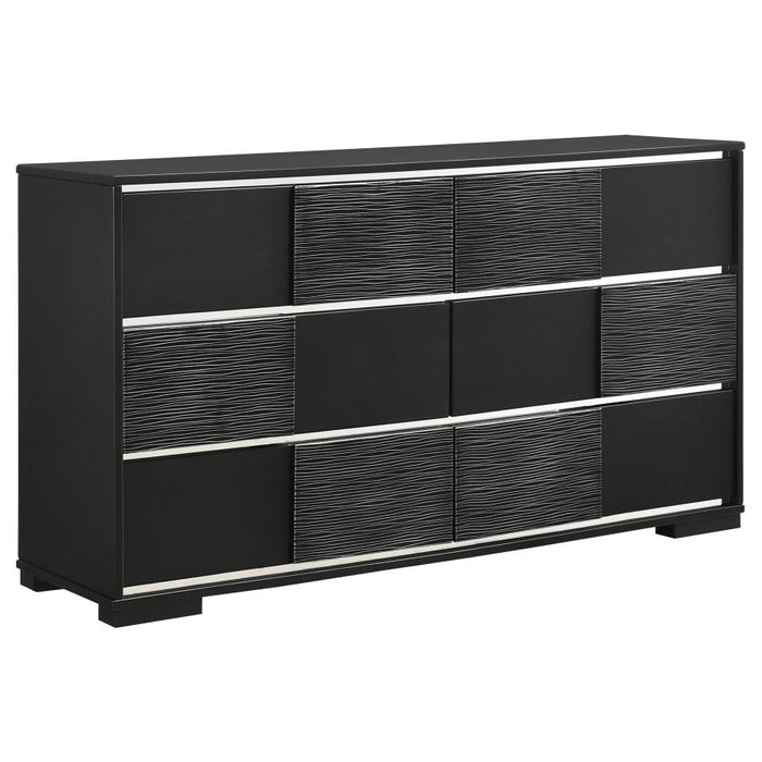 Blacktoft 6-drawer Dresser Black