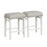 2 Pieces 24.5/29.5 Inch Backless Barstools with Padded Seat Cushions