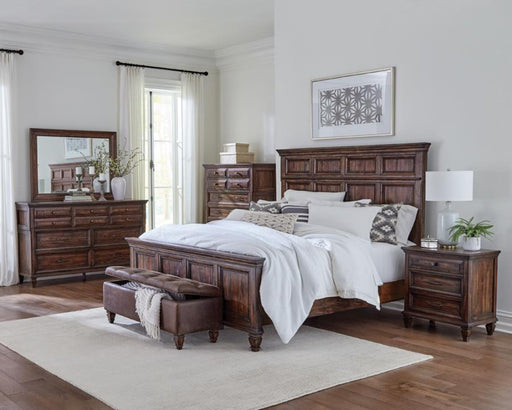 Avenue Panel Bed Weathered Burnished Brown