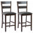 2-Pieces Upholstered Bar Stools Counter Height Chairs with PU Leather Cover