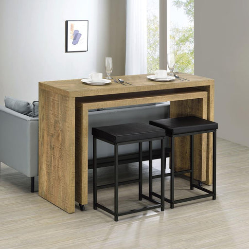 Davista 4-piece Multipurpose Counter Height Table Set Mango Brown