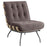 Aloma Armless Tufted Accent Chair Dark Brown