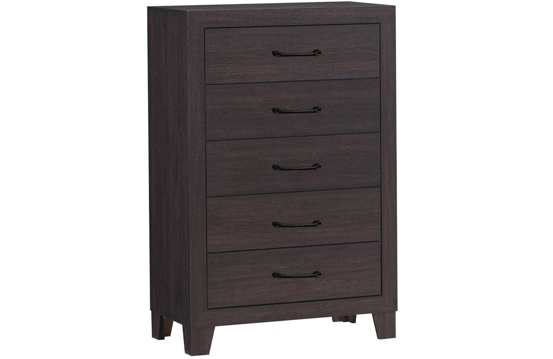 Hopkins 5 Drawer Brown Chest