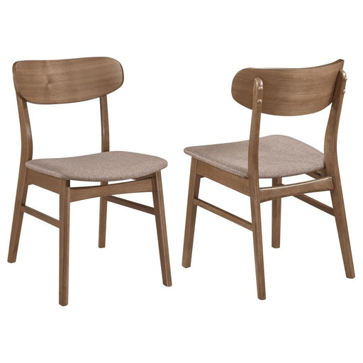 Dortch Dining Side Chair Walnut and Brown (Set of 2)