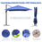 10 x 13 Feet Rectangular Cantilever Umbrella with 360° Rotation Function
