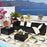 6 Pieces Outdoor Patio Rattan Sectional Sofa Set with Coffee Table