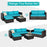 2 Pieces Patio Rattan Sectional Conversation Sofa Set