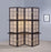 Iggy 4-Panel Folding Screen With Removable Shelves Tan And Cappuccino