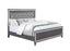 Refino Gray LED Upholstered Panel Bed